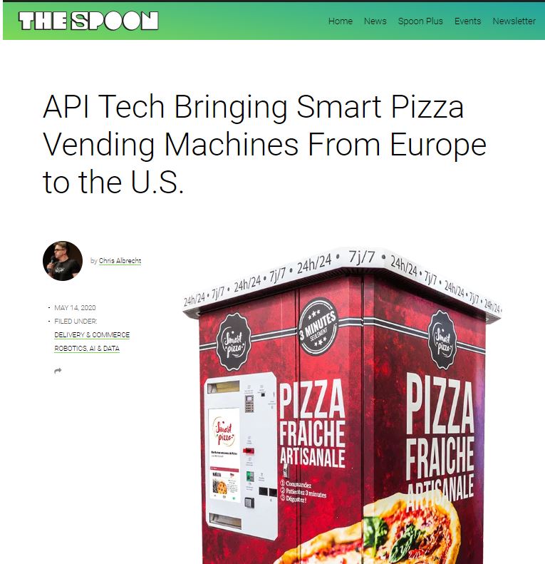 The Spoon Smart Pizza Vending Machine